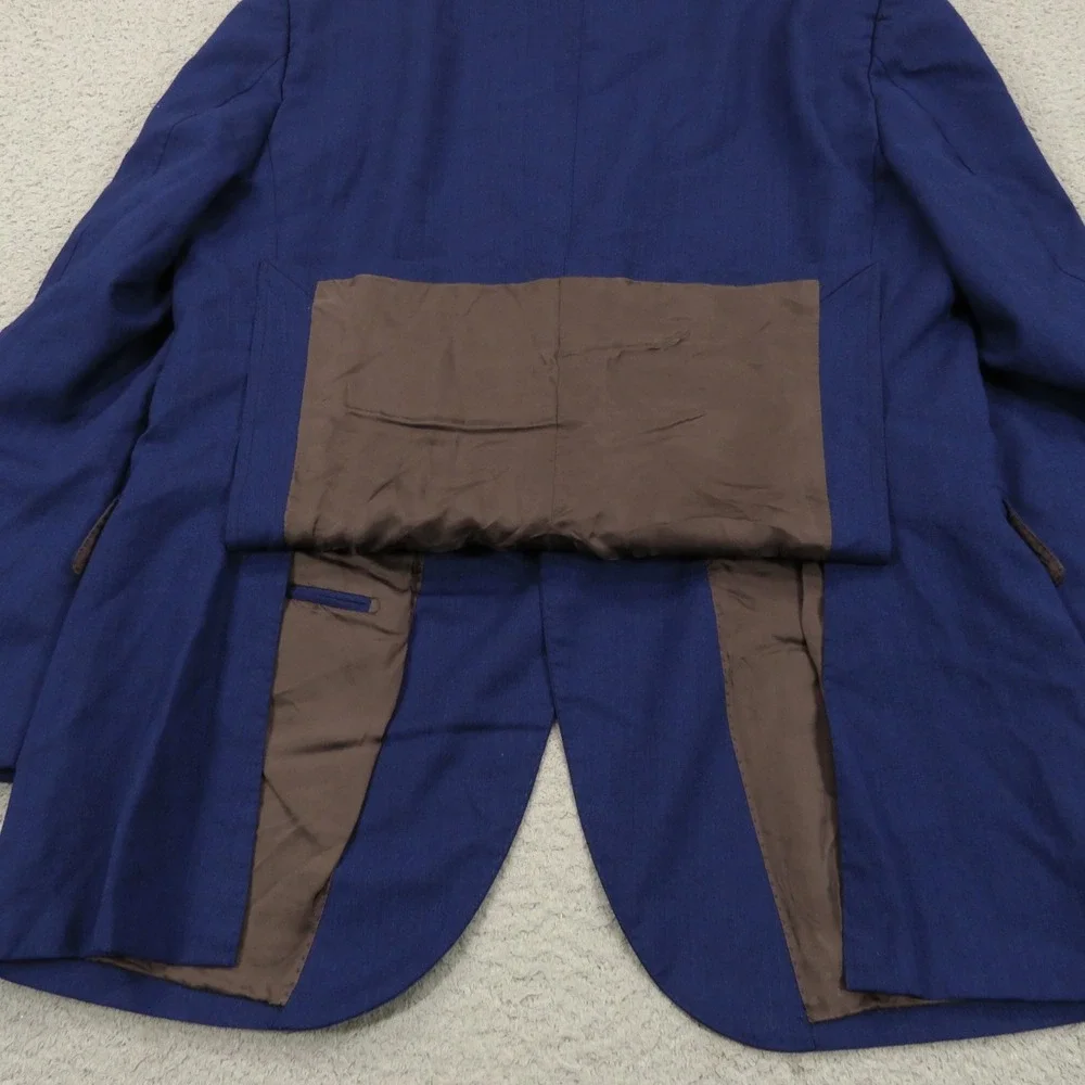 SuitSupply 44R Blazer Lazio Slim Single Breasted Vitale Barberis Wool Blue